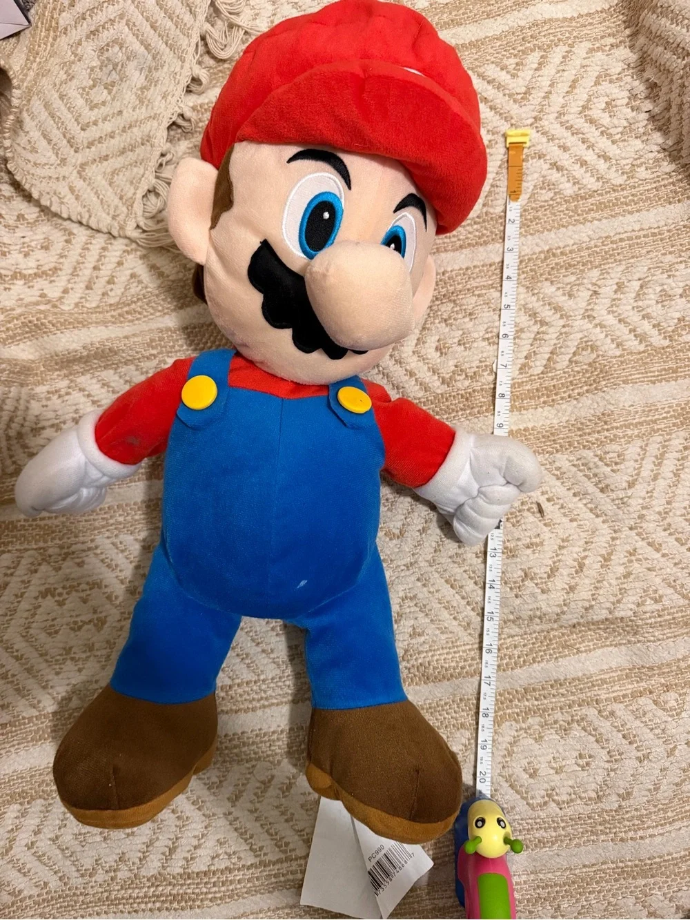 Large Mario Plush Stuffy with small Velcro compartment